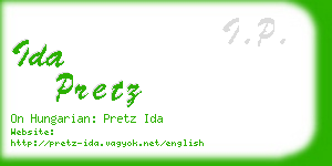 ida pretz business card